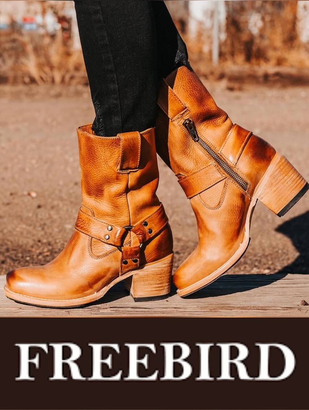 Freebird Darcy Harness Cowboy Boots Sz 11 In Wheat Golden Tan